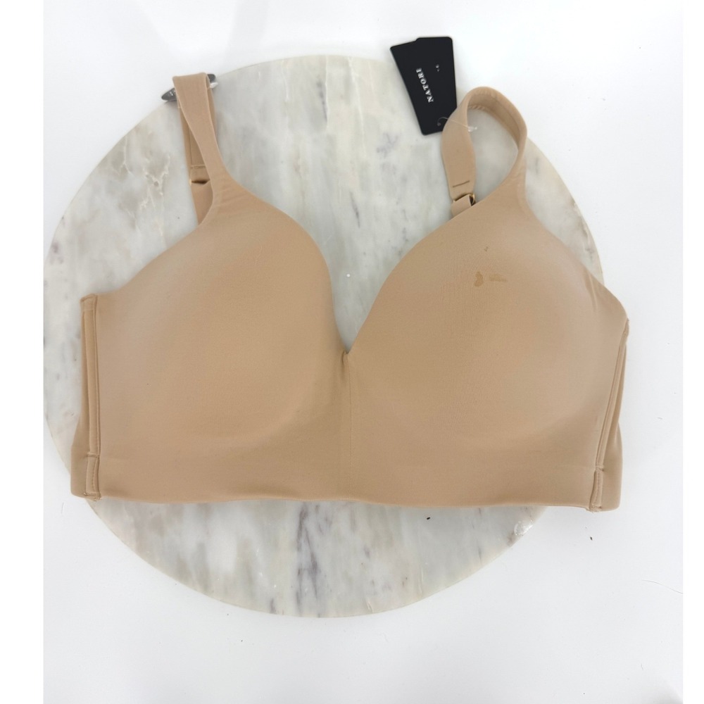 Natori Revelation Wireless Comfort Bra 38D Cafe Beige *FLAWED*